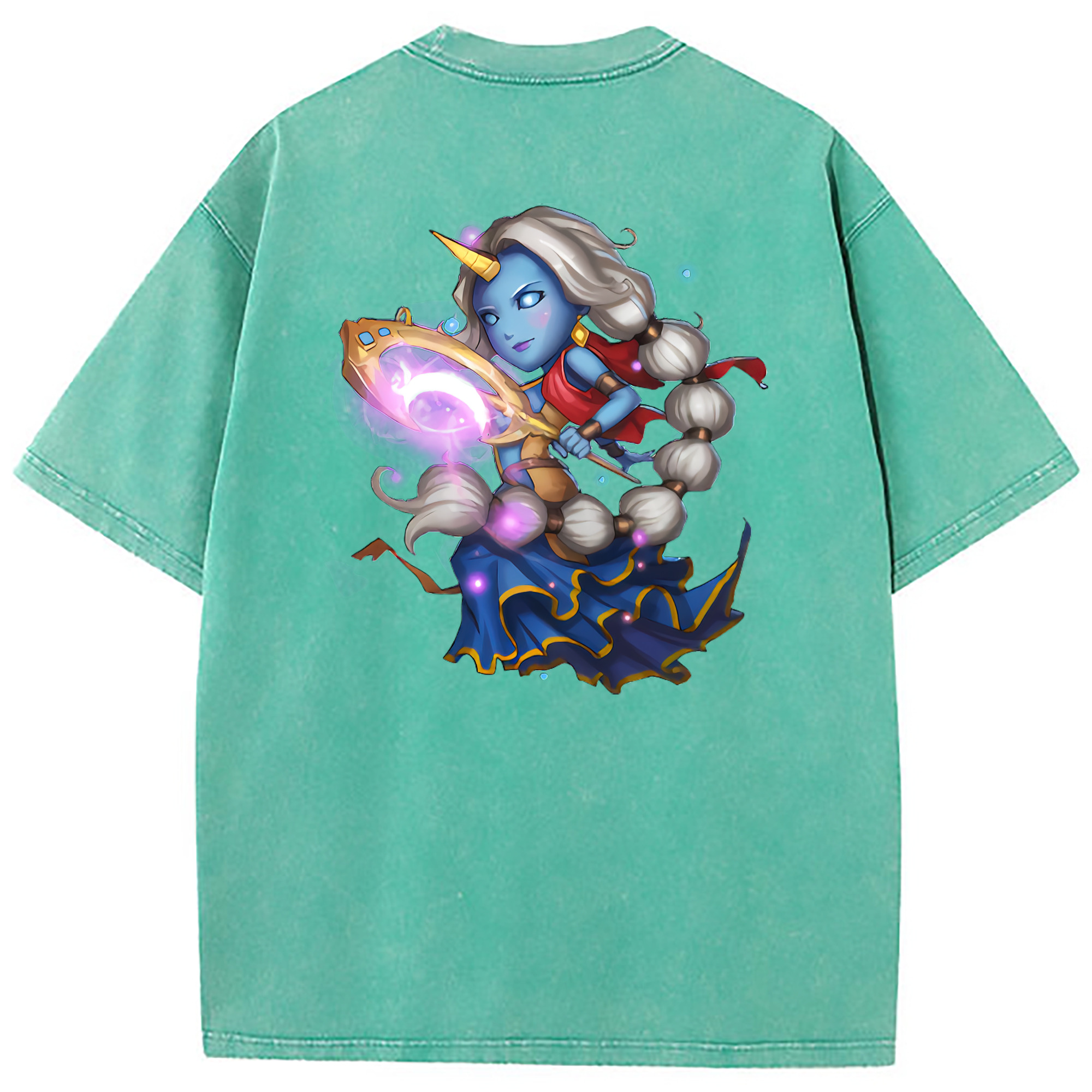 （画像用） リーグ・オブ・レジェンド League of Legends LOL 綿100% ヴィンテージ風 半袖Tシャツ（背面プリント）